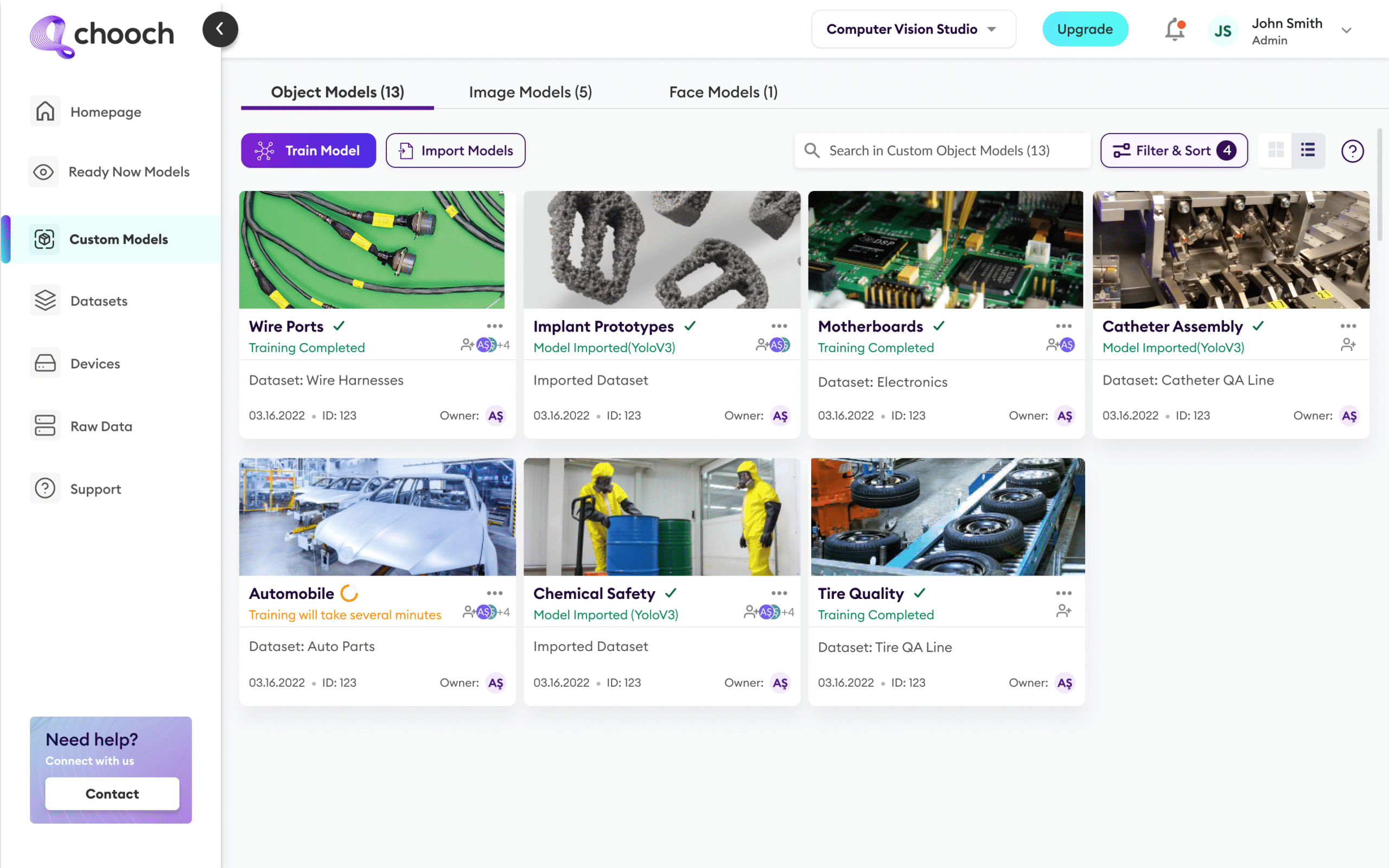 Manufacturing AI Vision Models