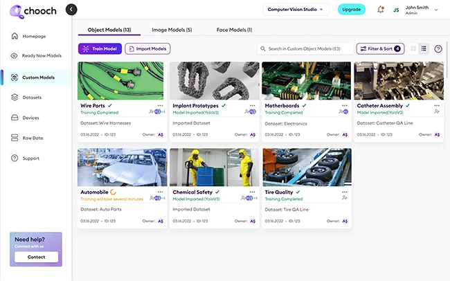 Manufacturing AI Vision Models