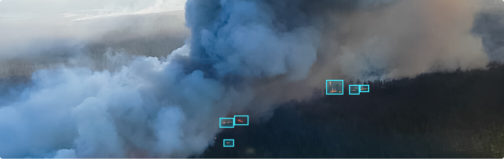 Smoke Plumes with Wildfires Detected