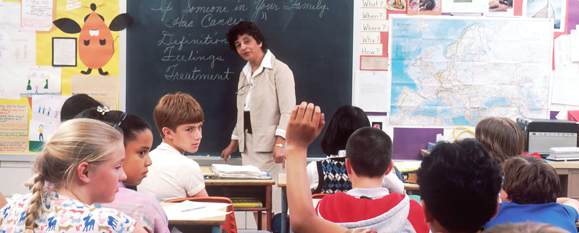 Teacher In Classroom Full Of Students