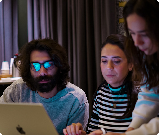 People Looking at Computer Screens