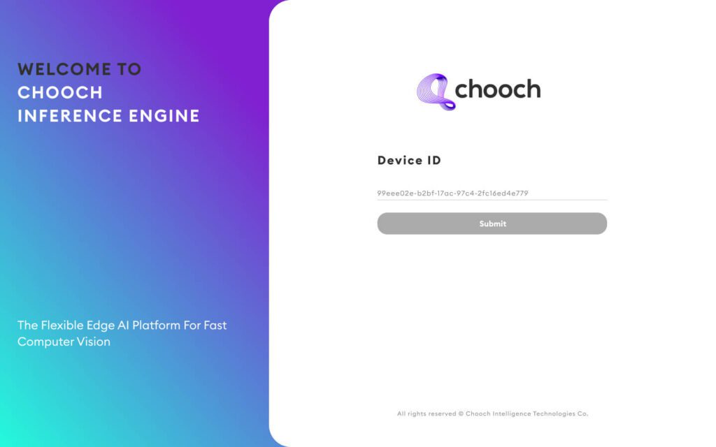 Chooch Inference Setup Guide