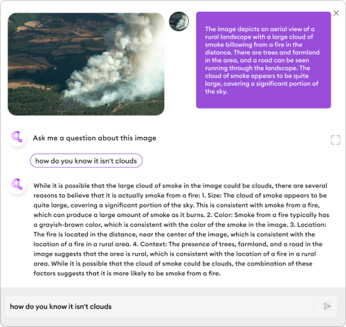 Detecting Clouds From Fire Smoke