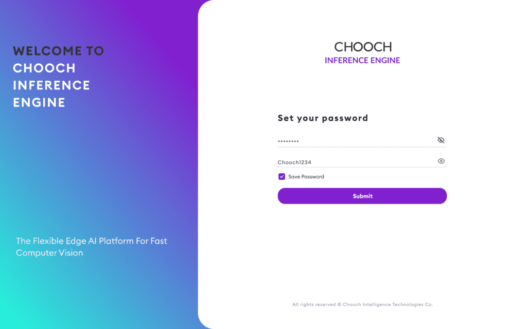 Chooch Inference Engine Login