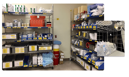 Vision AI Camera installed in Hospital Inventory Closet