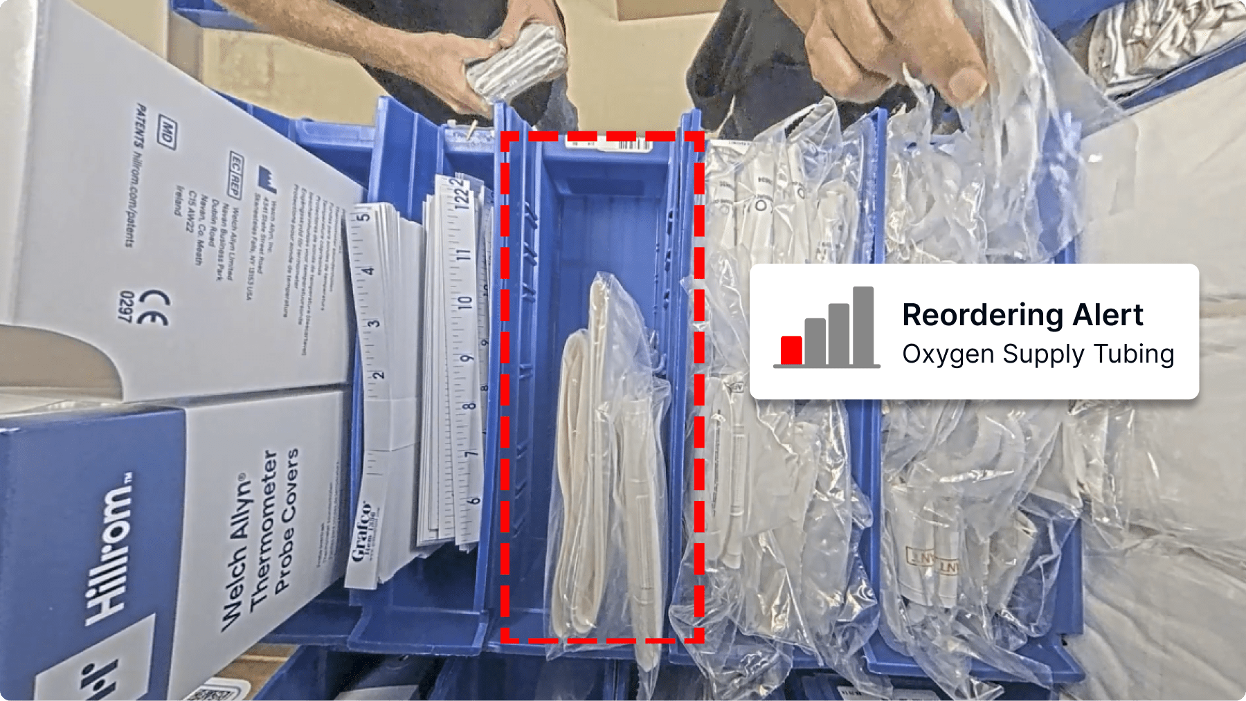 Hospital PAR room supplies with AI tracking