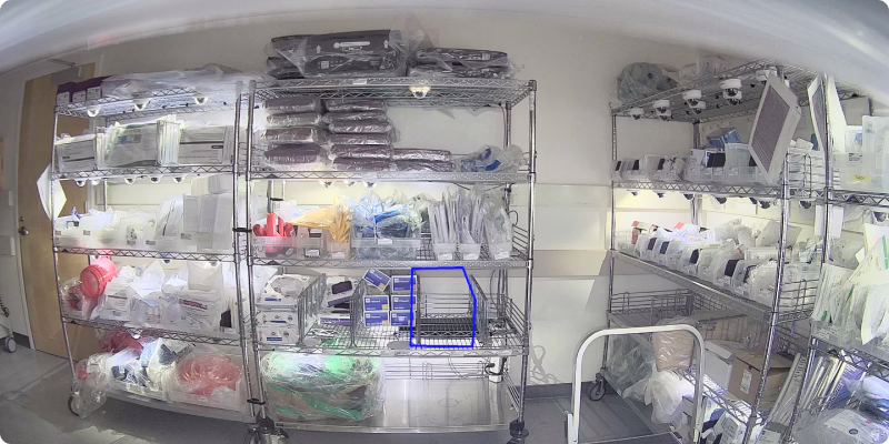 What Inventory Accuracy At The Point Of Use Actually Means In Hospitals 1 Empty Bins On A Point-Of-Use Clinical Supply Rack